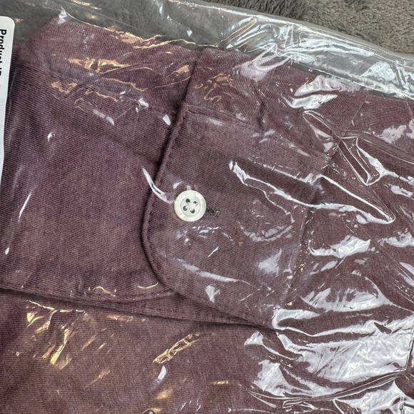 Bonobos Shirt Mens Medium Burgundy Slim Fit Jersey Knit Button‎ Down Heather - Picture 4 of 6